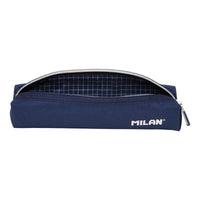 Petite trousse - Bleu marine - Ronde - Fermeture éclair - Scolaire - 20,5x4,5x5cm - Milan