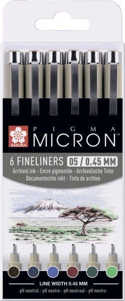 Pigma Micron 05 Terre Boite 6