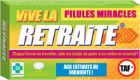 Pilules miracles - Retraite - Humour - Bonbons - Idée cadeau - Départ à la retraite