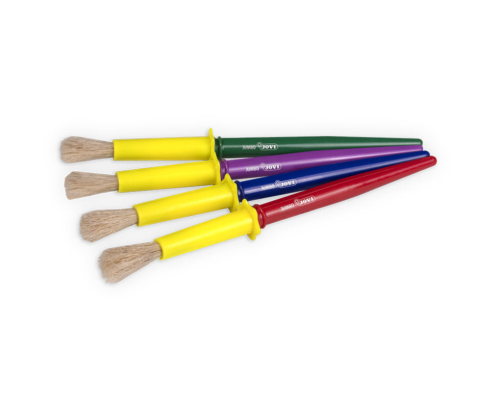 Pinceau - Acrylique - Gouache - Large - Virole plastique - Pour enfant - Jovi