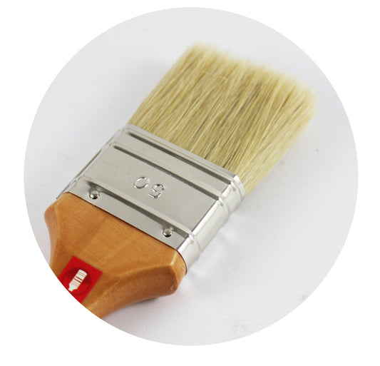 Pinceau Plat - Peintures Avec Solvant - Manche Bois Fsc - N°50 - Amt