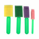 Pinceaux - Mousse - Peinture, colle, vernis - 4 tailles - Enfant - Loisirs créatifs