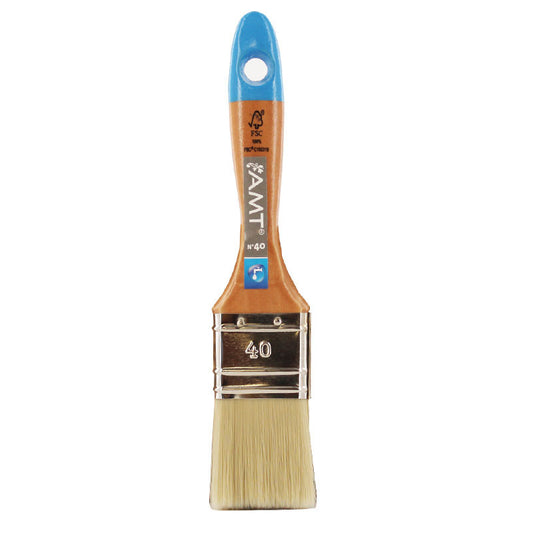 Pinceau Plat - Peintures Acryliques - Manche Bois Fsc - N°40 - Amt