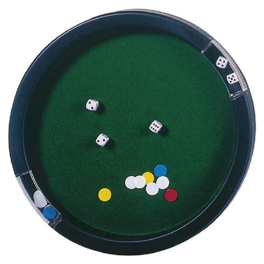 Piste de jeu - Jeu de Yam, 421, jeu de dés - 45cm diamètre - Inclus 5 dés + jetons