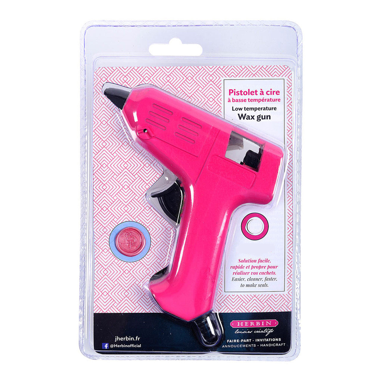 Pistolet à cire - Cire à cacheter pour enveloppes invitations - 220V - Herbin