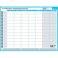 Planning Perpétuel Effaçable Hebdomadaire Et Annuel Scolaire 42X32Cm