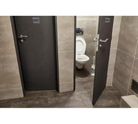 Plaque adhésive - Toilettes - WC - 7,5x7,5cm - Imitation alu - Signalétique