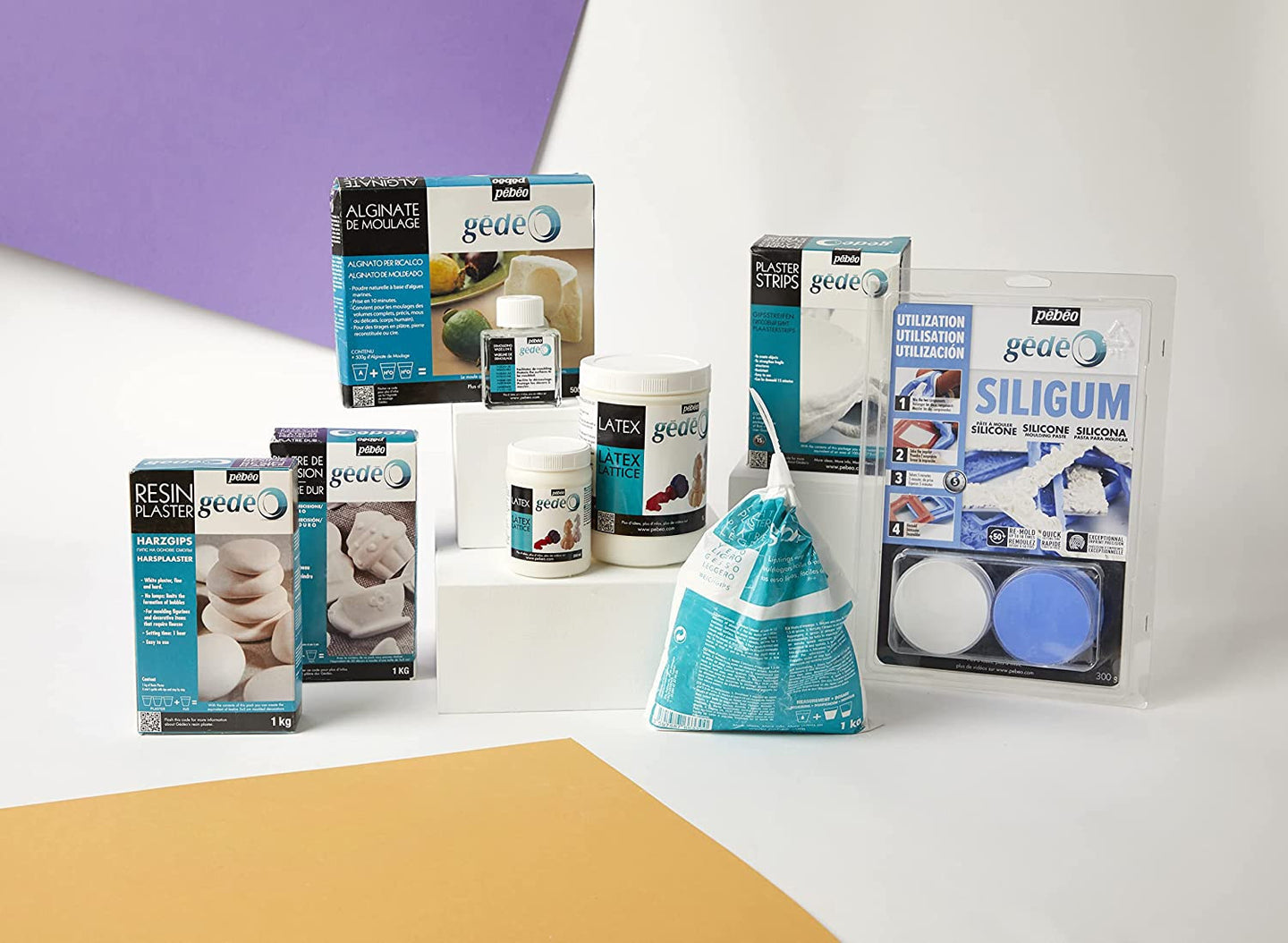 Plâtre - Blanc - Pour moulage et coulage - Léger - Faible densité - Gédéo - 1kg