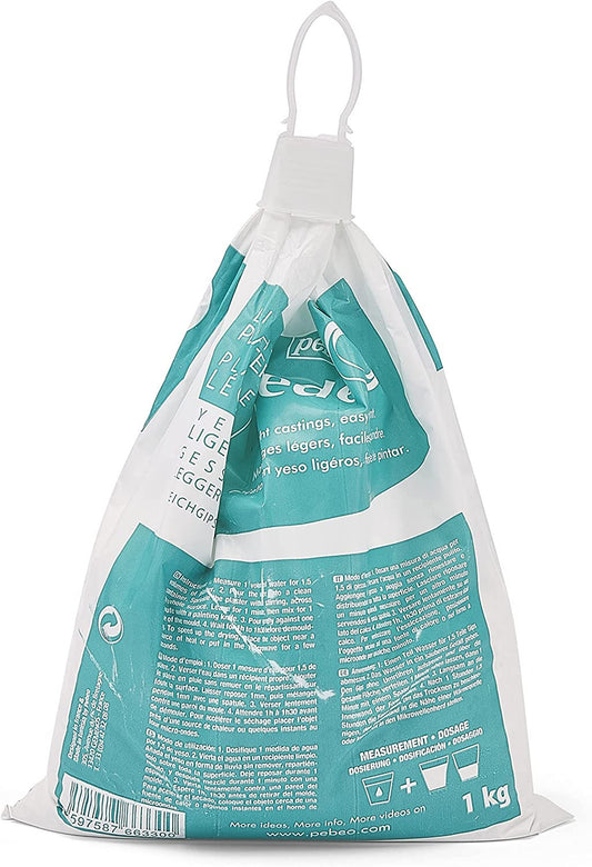 Plâtre - Blanc - Pour moulage et coulage - Léger - Faible densité - Gédéo - 1kg