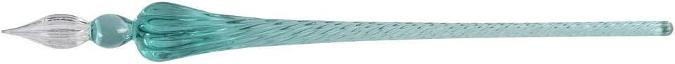 Plume en verre - Ronde - Turquoise - Calligraphie - Herbin