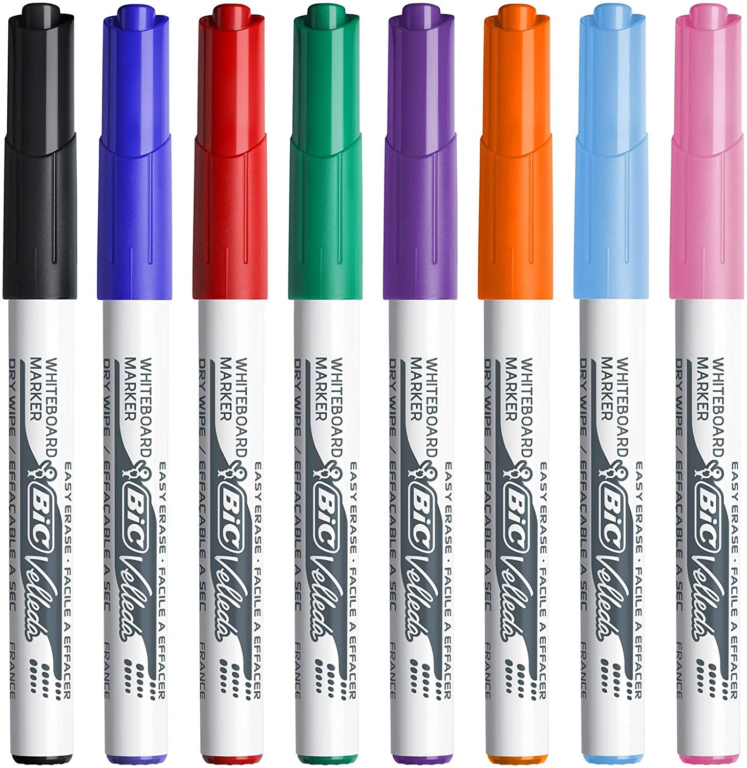 Pochette De 8 Marqueurs Effaçables - Velleda 1741 - Assortiment - Bic