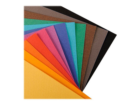 Pochette papier couleur Canson 24x32cm 160g 12 feuilles
