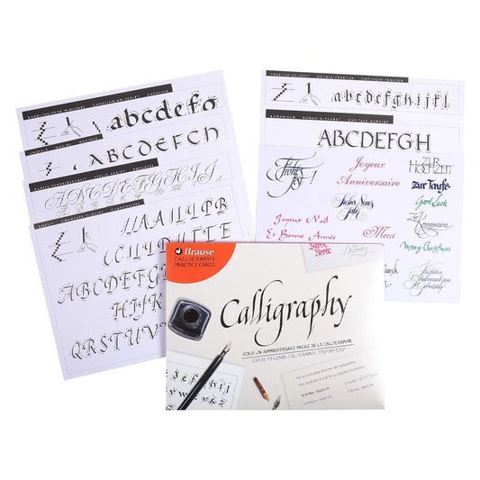 Pochette 12 fiches d'apprentissage Calligraphie - 32x35cm - Clairefontaine