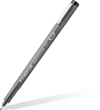 Pochette de 12 feutres fins - Noir - Assortiments de pointes - Pigment Liner - Staedtler
