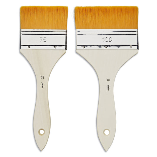 Pinceaux - Spalter - 2 tailles - Acrylique - Huile - Fibres polyamide doré - Pébéo