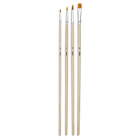 Pinceaux - Plat - Rond - 4 tailles - Manche long - Acrylique - Huile - Pébéo
