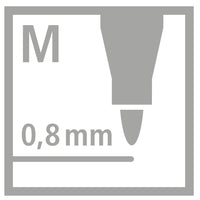 Pochette de 4 stylos-feutres STABILO pointMax - pointe moyenne - noir