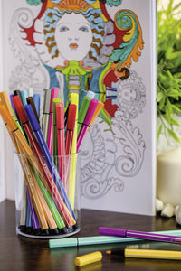 Pochette de 30 feutres de dessin STABILO Pen 68 - pointe moyenne - coloris assortis dont 6 fluo