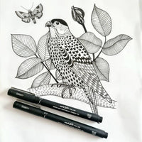 Pochette de 5 feutres - Dessin et écriture - Pointe pinceau - Uni-Ball - Uni Pin - Brush Art