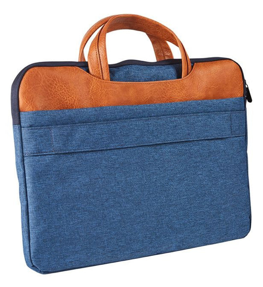Pochette ordinateur pc portable 15,6 pouces bleu marine avec poignées Cristo