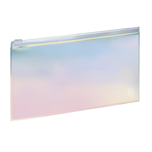 Pochette trousse plate transparente 22x12cm Iris Exacompta