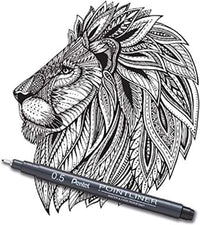 Pochette de 5 feutres de dessin - Pointliner - Dessin et écriture - Assortiment - Pentel Arts