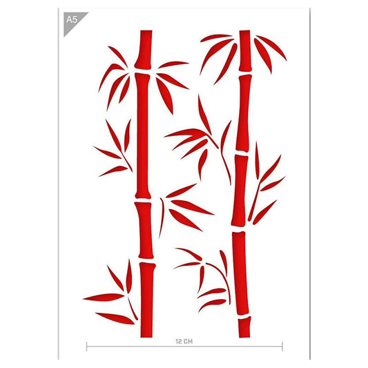 Pochoir A5 - Motif Branches de bambou - Qbix