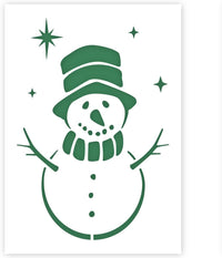 Pochoir A5 - Motif bonhomme de neige - Qbix