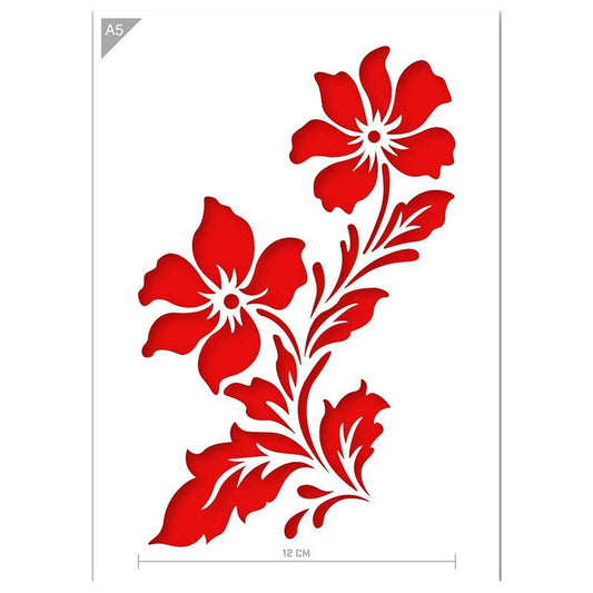 Pochoir A5 - Motif Fleurs - Qbix