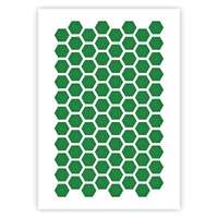 Pochoir A5 - Motif géométrique hexagonal - Qbix