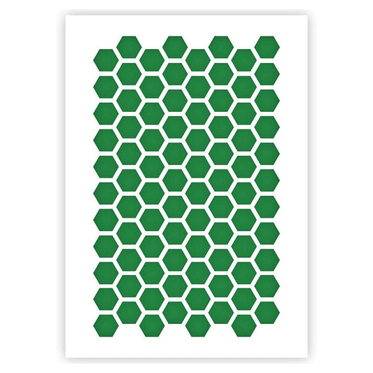 Pochoir A5 - Motif géométrique hexagonal - Qbix