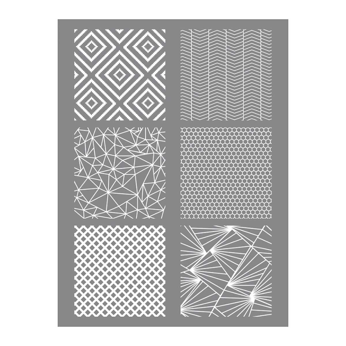 Pochoir - Motifs géométriques - Pour pâte FIMO polymère - Réutilisable - Graine créative