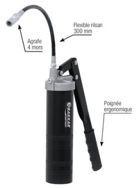 Pompe à graisse - Manuelle - Pour cartouches à visser - Graisse - Huile - Essence