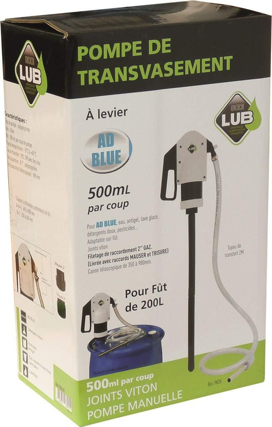 Pompe à levier - Manuelle - Pour AdBlue - Produits détergents - Flexible inclus