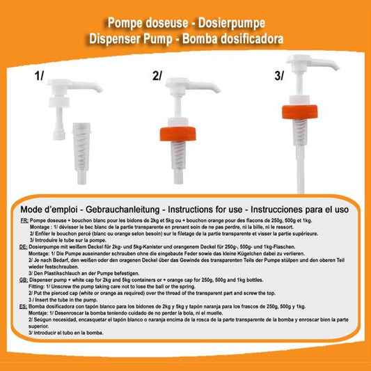 Pompe doseuse pour bidon et bouteille de peinture - Plastique - Cléopâtre