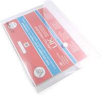 Pochettes - Plastique - Transparente - A5 - Bouton pression - Lot de 50 - Rapesco