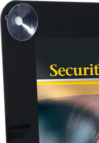 Porte affiche - A4 - Pour vitrine - 36 x 27 cm - 2 faces visibles - 4 ventouses - Securit