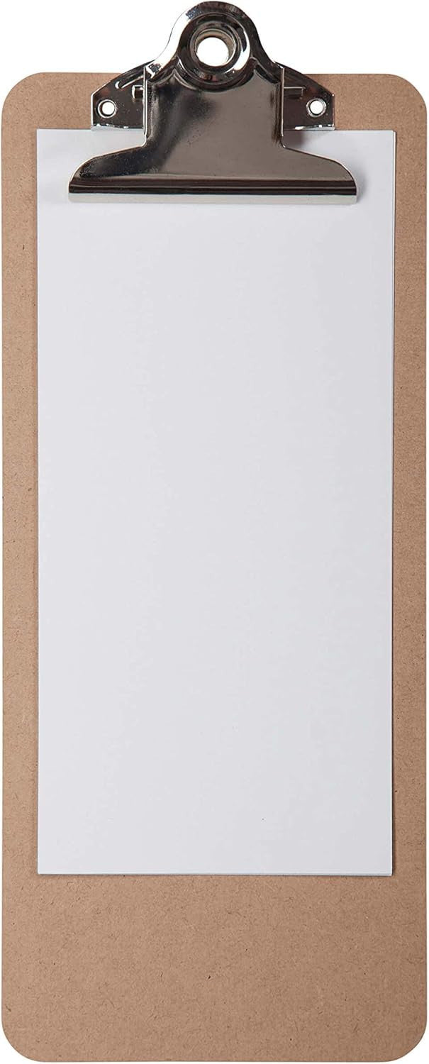 Porte-bloc - 28x11cm - Bois - Clip en métal - Avec fixation murale - Maul