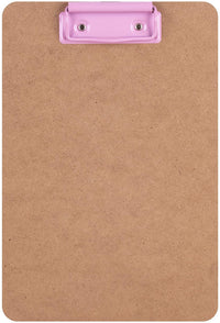 Porte-bloc - Pour document A5 - Clip métal rose - Bois - Apli Nordik