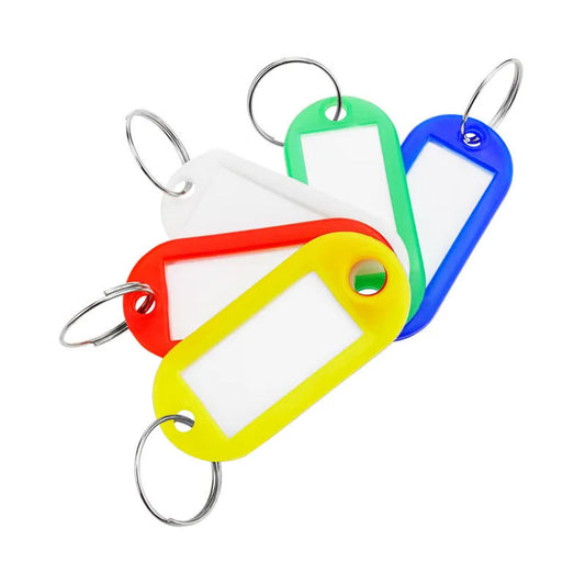 Porte-clés - Etiquettes pour porte-clés - Plusieurs couleurs - 8 pièces