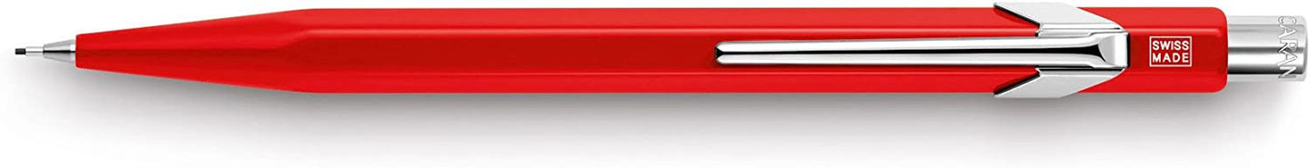 Porte-mines - Métal - Rouge - Mine de 0,7mm - Rechargeable - Caran d'Ache 849