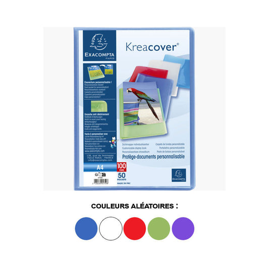 Porte-vues - Lutin - 100 vues - Couverture personnalisable - Polypro - A4