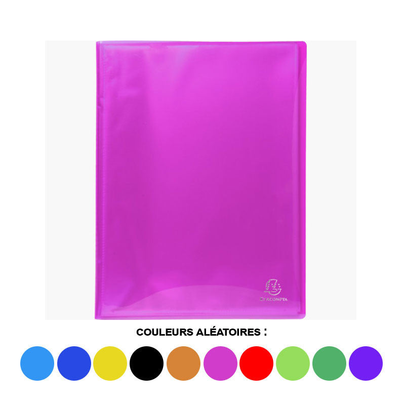Porte-vues - Lutin - 80 vues - Polypro semi-rigide - A4 - Couleurs assorties - Exacompta
