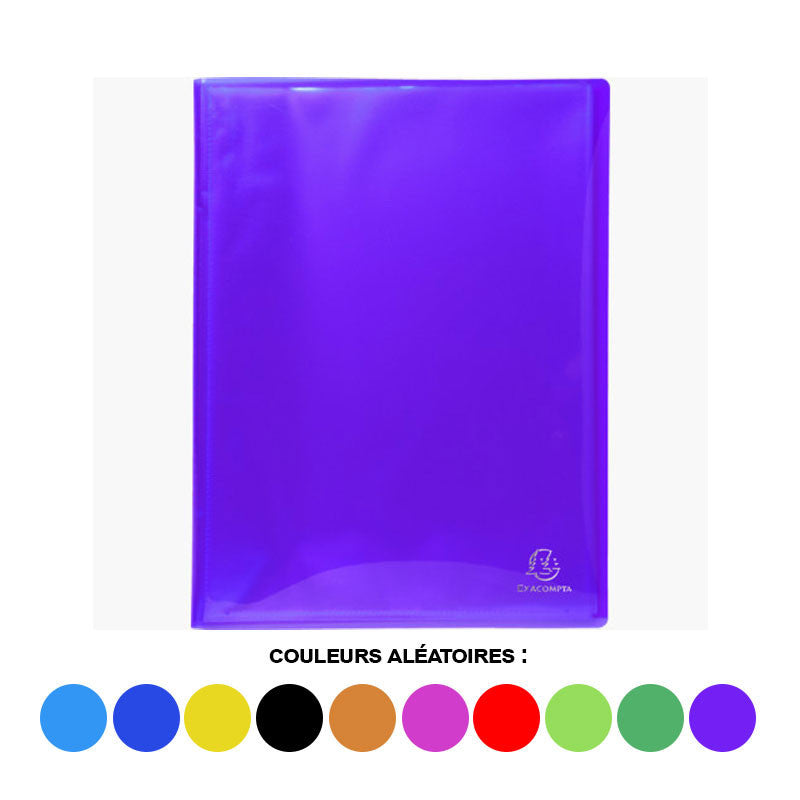Porte-vues - Lutin - 80 vues - Polypro semi-rigide - A4 - Couleurs assorties - Exacompta