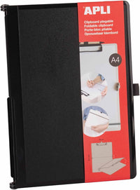Porte bloc - Pliable - Noir - Plastique - A4 - Apli
