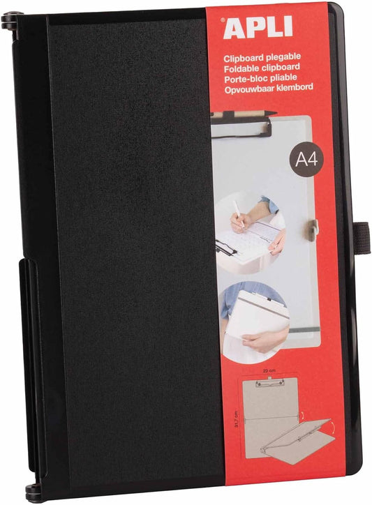 Porte bloc - Pliable - Noir - Plastique - A4 - Apli