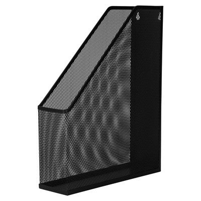 Porte-revues - Porte-documents - Noir - Métal - Pour le bureau - L 31,6 x P 7,3 x H 25 cm