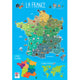 Poster pédagogique - La carte de France - 52x76cm - A afficher - Bouchut