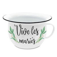 Pot des mariés - Animation - Jeux - Mariage - Vive les mariés - Métal - 22x13.5cm