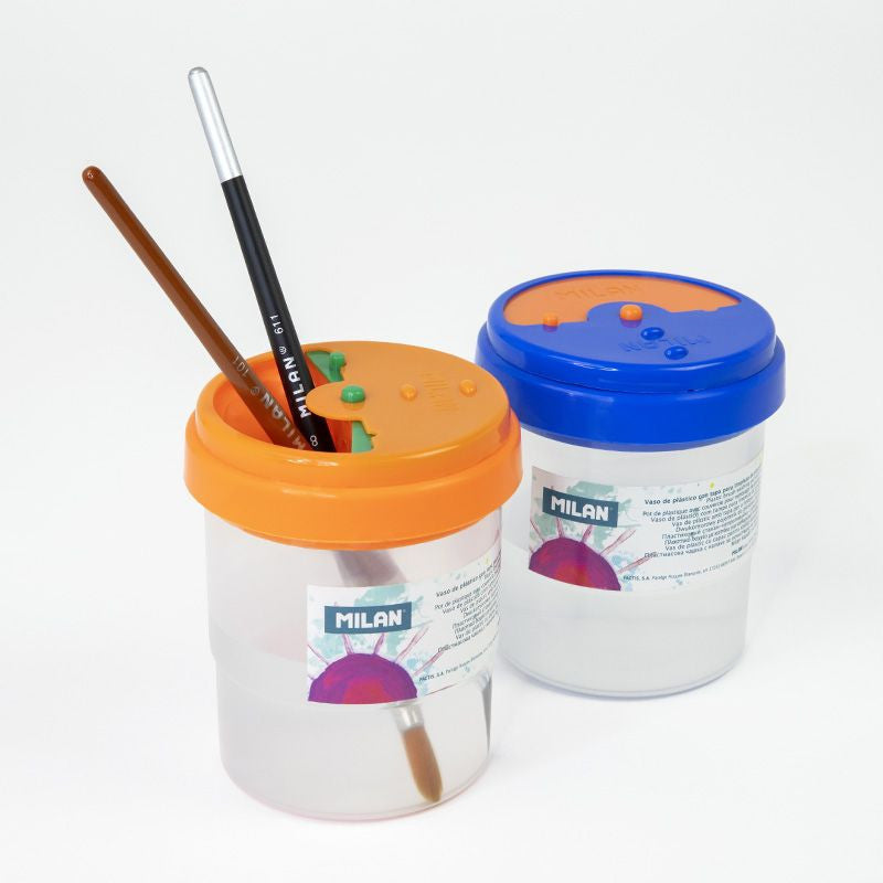 Pot pour nettoyer les pinceaux - Plastique - Transparent - Pour l'école - Milan